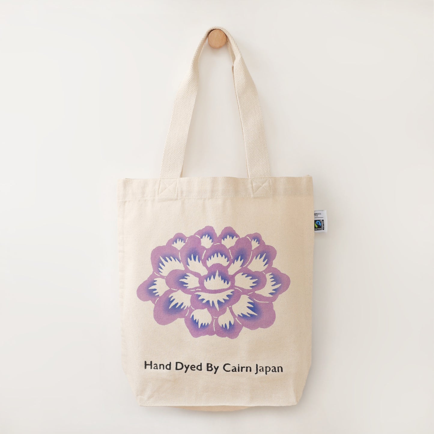 Fairtrade OrganicCotton Totebag　PEONY - WISTERIA  |  牡丹柄 - 藤色