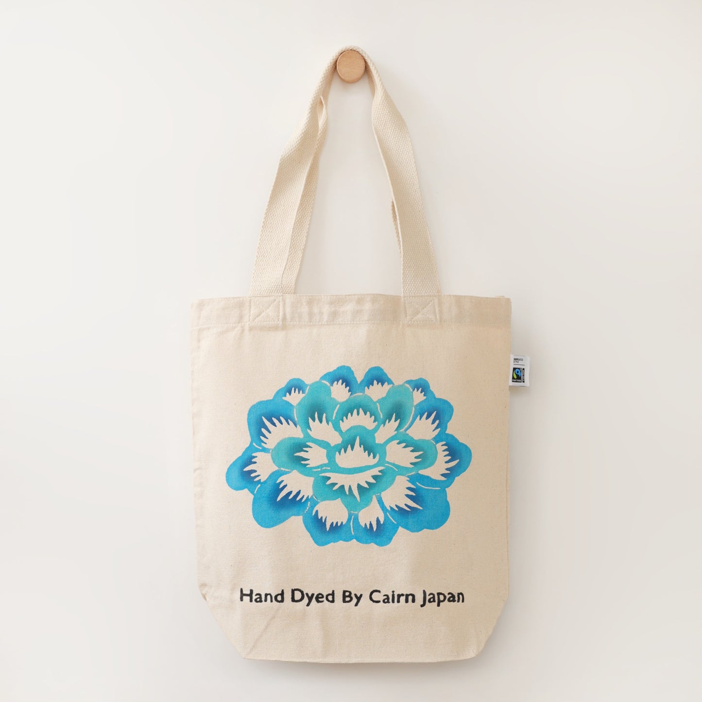 Fairtrade OrganicCotton Totebag　PEONY - ULTRAMARINE  |  牡丹柄 - 群青